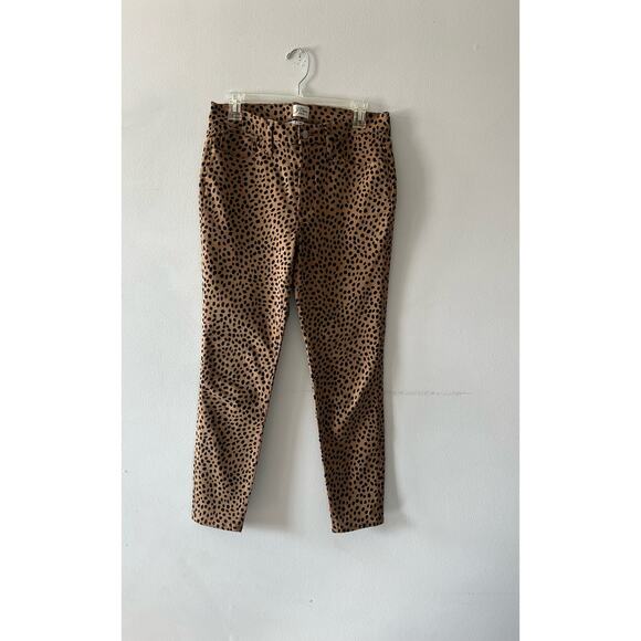 J.Crew Jeans Women's 29 Animal Print High Rise Toothpick Skinny Cheetah Festival - Picture 1 of 8